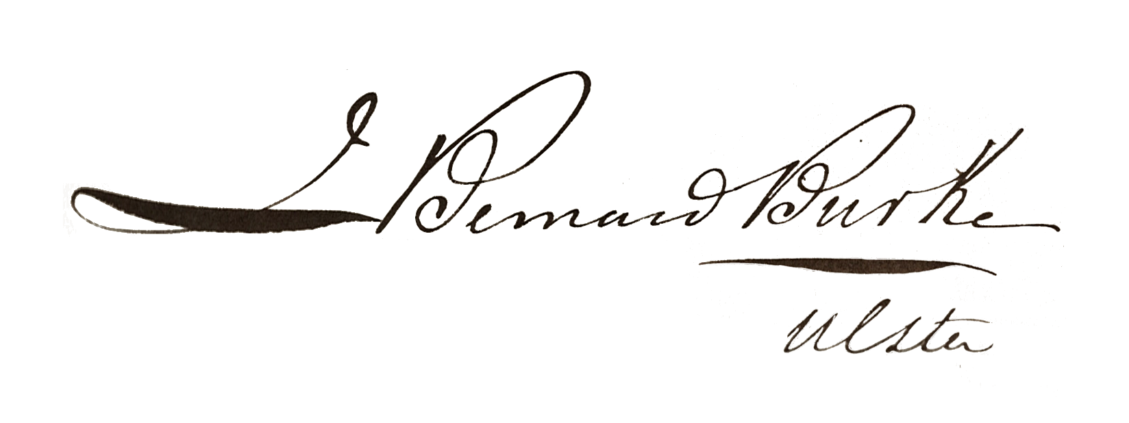 Signature of Sir John Bernard Burke, Ulster King of Arms 1853–92